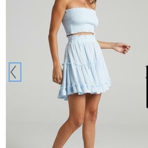 Outside the Line 2 Piece set in Baby Blue:Showpo.